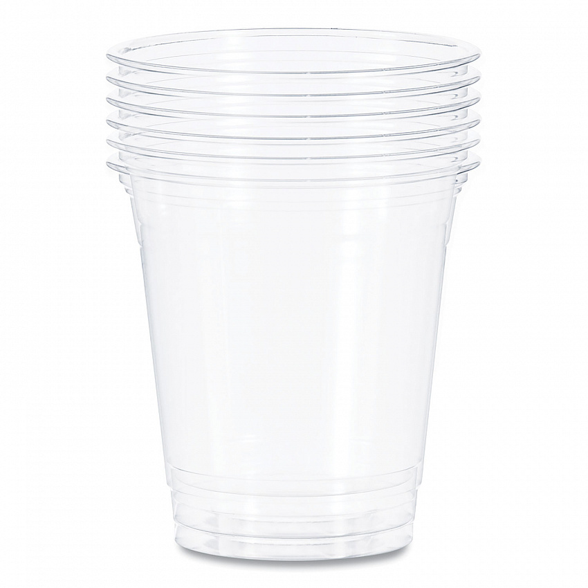 Ultra Clear PET Cups, Practical Fill, 12 oz to 14 oz, Plastic, 50/Bag, 20 Bags/Carton (TP12CT)