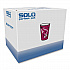 Paper Hot Drink Cups in Bistro Design, 8 oz, Maroon, 500/Carton (OF8BI0041)