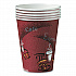 Paper Hot Drink Cups in Bistro Design, 10 oz, Maroon, 300/Carton (OF10BI0041)