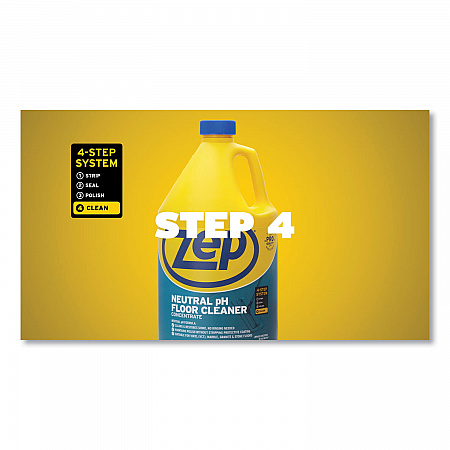 Neutral Floor Cleaner, Fresh Scent, 1 gal, 4/Carton (ZUNEUT128CT)