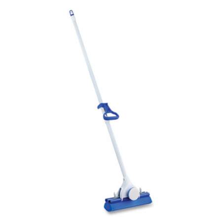 Mr. Clean Heavy Duty Roller Mop, 10.5 x 3 Blue Foam Head, 45" White Metal Handle (446390)