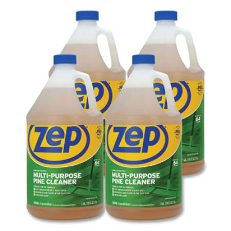 Zep Commercial Pine Multi-Purpose Cleaner, Pine Scent, 1 gal, 4/Carton (ZUMPP128CT)