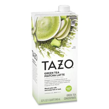 Tazo Tea Concentrate, Green Tea Matcha Latte, 32 oz Tetra Pak, 6/Carton (24442027)