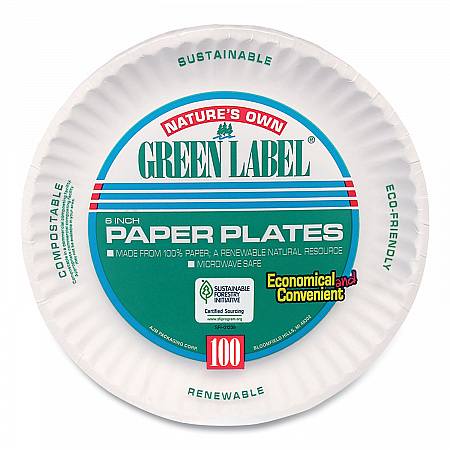 White Paper Plates, 6
