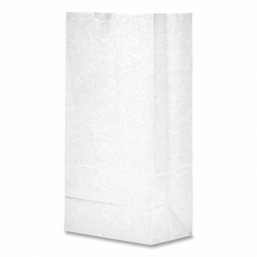 Grocery Paper Bags, 6# Size, 35# Basis Weight, 5.88" x 3.63" x 11", White, 500/Bundle (GW6500)