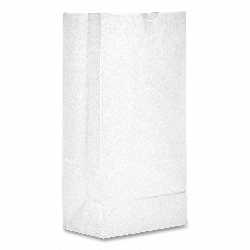Grocery Paper Bags, 6# Size, 35# Basis Weight, 5.88" x 3.63" x 11", White, 500/Bundle (GW6500)