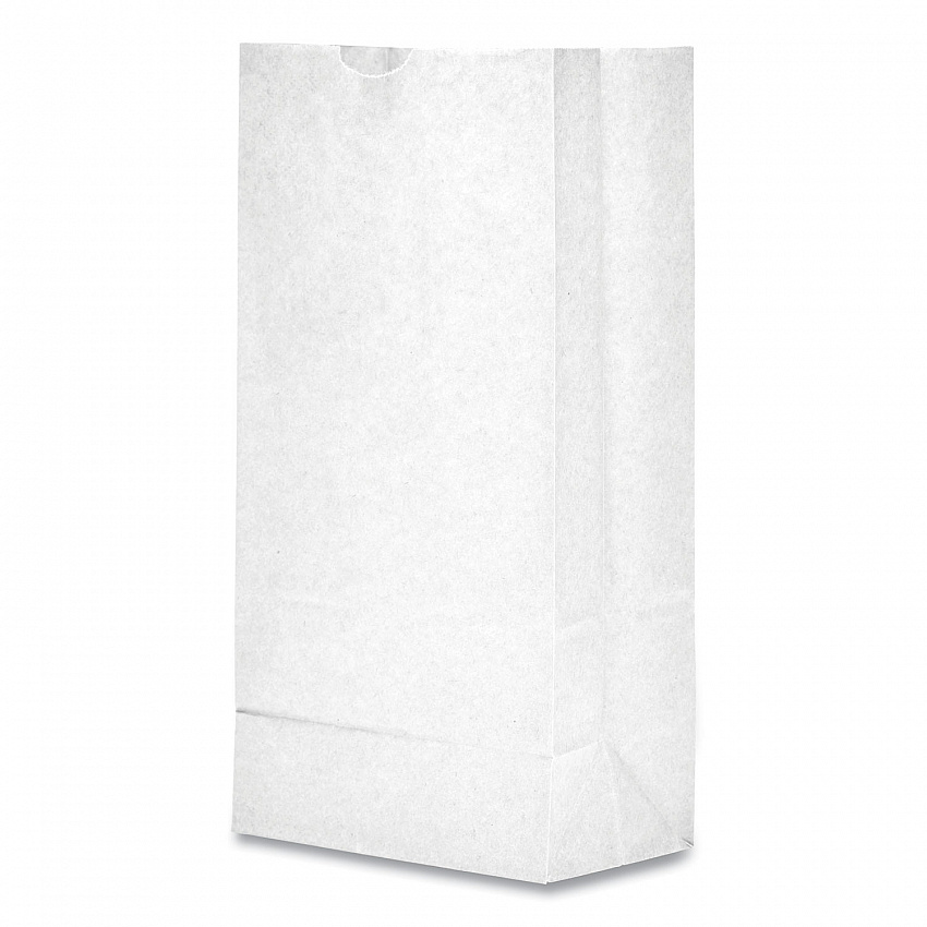 Grocery Paper Bags, 10# Size, 35# Basis Weight, 7" x 4.38" x 13.75", White, 500/Bundle (GW10500)