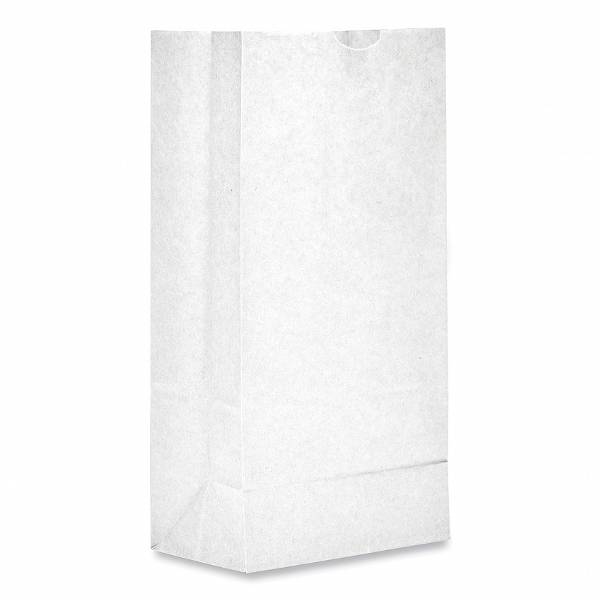 Grocery Paper Bags, 10# Size, 35# Basis Weight, 7" x 4.38" x 13.75", White, 500/Bundle (GW10500)