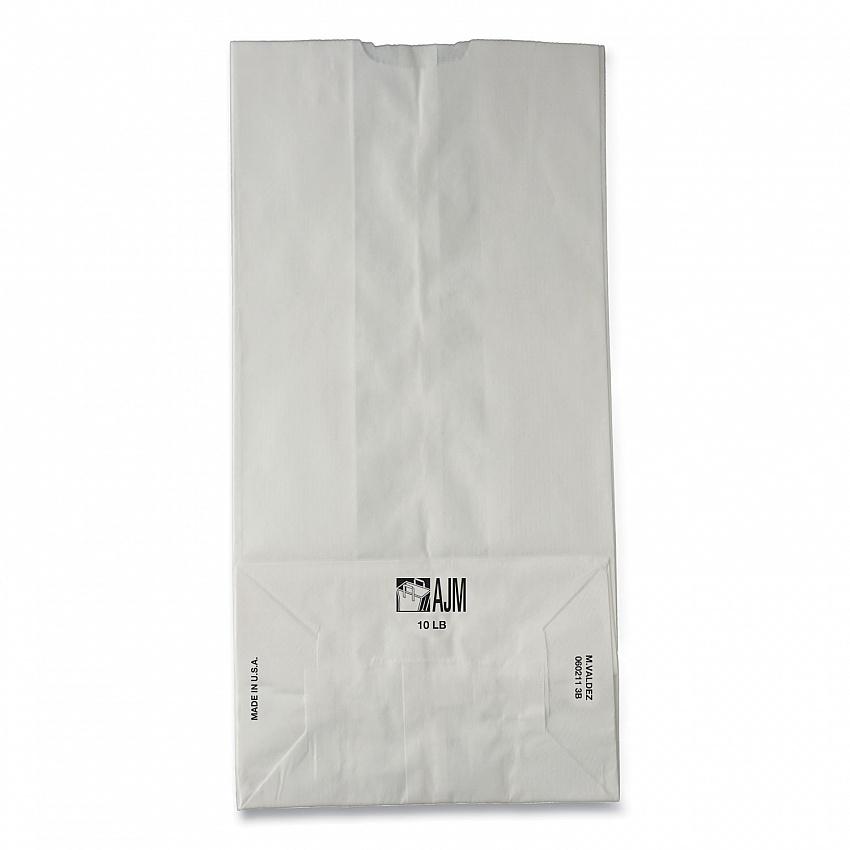 Grocery Paper Bags, 10# Size, 35# Basis Weight, 7" x 4.38" x 13.75", White, 500/Bundle (GW10500)