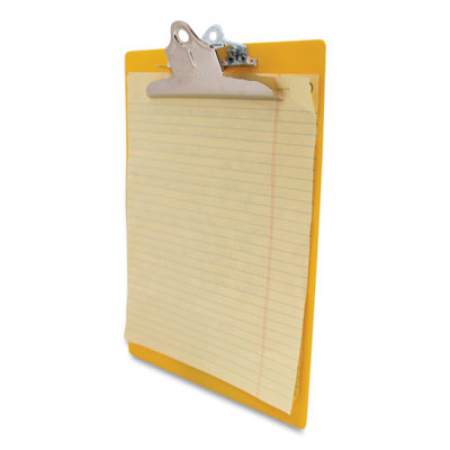 Saunders Recycled Plastic Clipboard w/Ruler Edge, 1" Clip Cap, 8.5 x 11 Sheets, Yellow (21605)