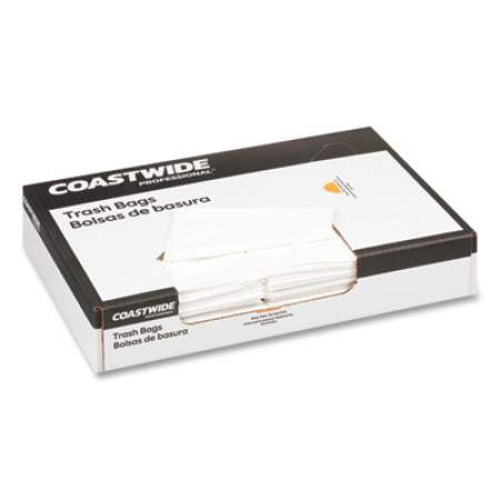 Coastwide Professional Linear Low-Density Can Liners, 20 to 30 gal, 0.9 mil, 30" x 36", White, 200/Carton (888937)