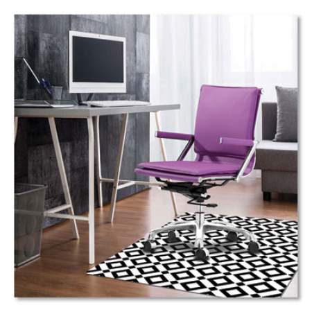 deflecto FashionMat Chair Mat, Rectangular, 35 x 40, Diamonds (CM3540BD)