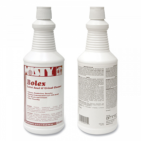 Bolex 23 Percent Hydrochloric Acid Bowl Cleaner, Wintergreen Scent, 32 oz Bottle, 12/Carton (1038799)