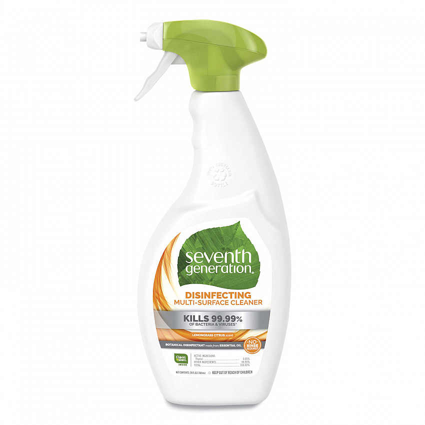Botanical Disinfecting Multi-Surface Cleaner, Lemongrass Citrus Scent, 26 oz Spray Bottle, 8/Carton (22810CT)