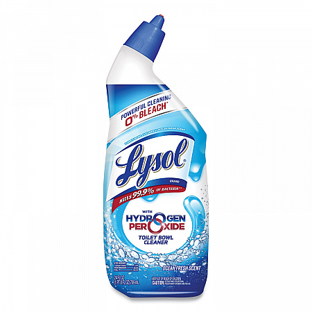 Toilet Bowl Cleaner with Hydrogen Peroxide, Ocean Fresh Scent, 24 oz Angle-Neck Bottle, 2/Pack (96084PK)