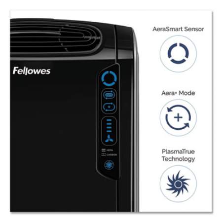 Fellowes HEPA and Carbon Filtration Air Purifiers, 200-400 sq ft Room Capacity, Black (9286101)