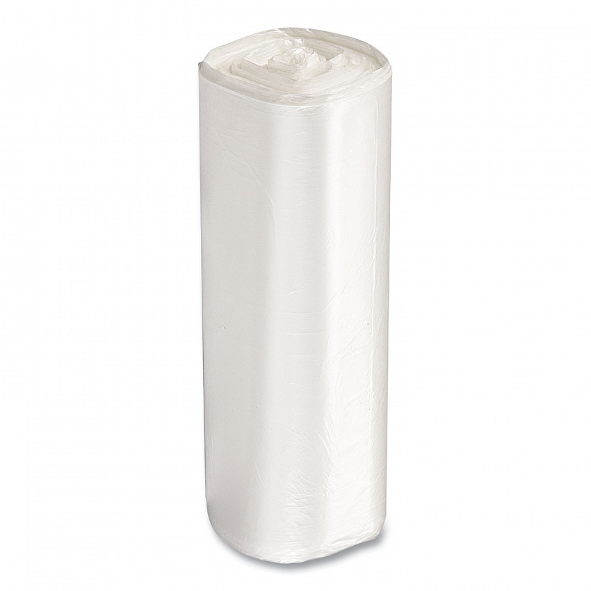 High-Density Commercial Can Liners, 16 gal, 5 mic, 24" x 33", Natural, Perforated Roll, 50 Bags/Roll, 20 Rolls/Carton (EC2433N)