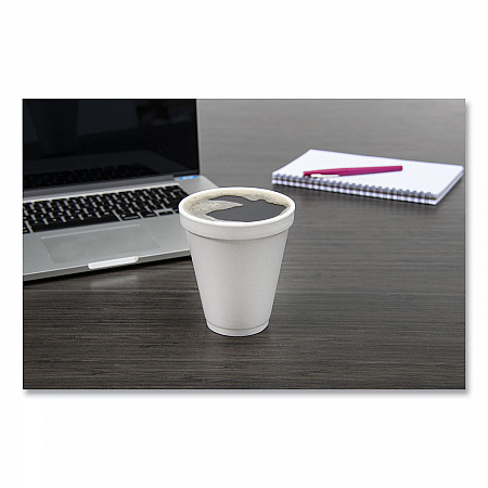 Foam Drink Cups, 12 oz, Squat, White, 1,000/Carton (12J16)