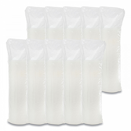 Plastic Lids, Straw-Slot Lid, Fits 12 oz to 24 oz Hot/Cold Foam Cups, Translucent, 100/Pack, 10 Packs/Carton (16SL)