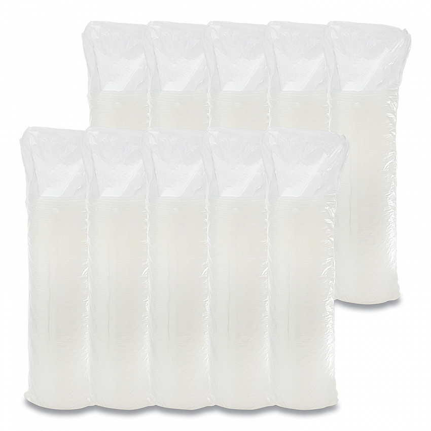 Plastic Lids, Straw-Slot Lid, Fits 12 oz to 24 oz Hot/Cold Foam Cups, Translucent, 100/Pack, 10 Packs/Carton (16SL)