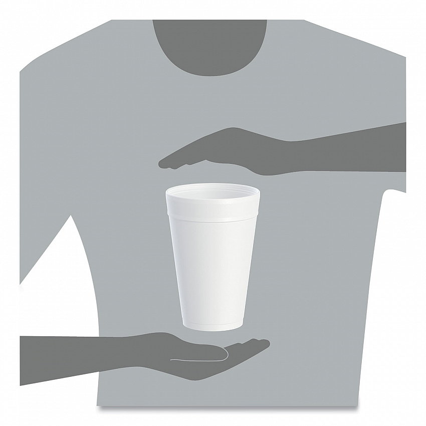 Foam Drink Cups, 32 oz., White, 25/Bag, 20 Bags/Carton (32TJ32)