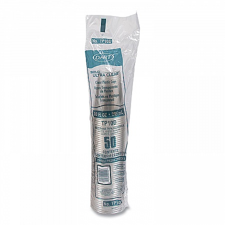 Ultra Clear PET Cups, Tall, 10 oz, Plastic, 50/Bag, 20 Bags/Carton (TP10DCT)