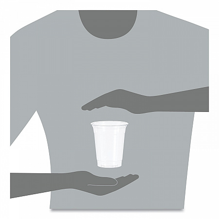 Ultra Clear PET Cups, Practical Fill, 12 oz to 14 oz, Plastic, 50/Bag, 20 Bags/Carton (TP12CT)