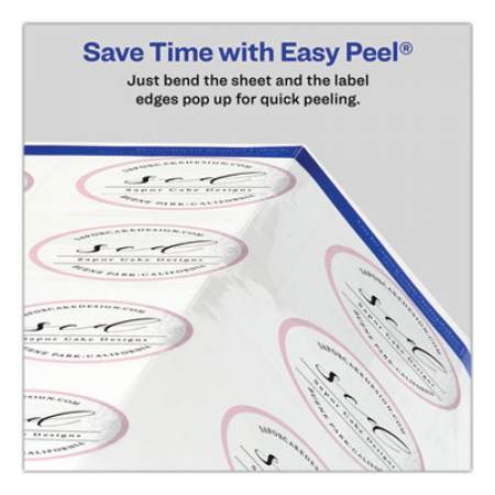 Avery Round Print-to-the Edge Labels with Sure Feed and Easy Peel, 2" dia, Glossy Clear, 120/PK (22825)