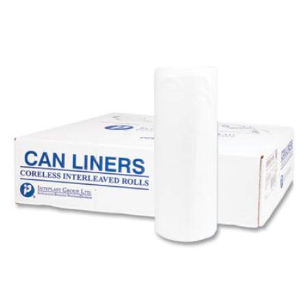 Inteplast Group High-Density Commercial Can Liners Value Pack, 33 gal, 14 microns, 33" x 39", Clear, 250/Carton (VALH3340N16)