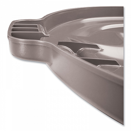 BRUTE Self-Draining Flat Top Lid, for 32 gal Round BRUTE Containers, 22.25
