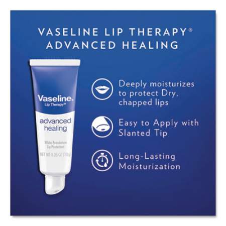 Vaseline Lip Therapy Advanced Lip Balm, Original, 0.35 oz, 72/Carton (75000CT)