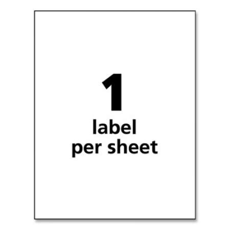 Avery UltraDuty GHS Chemical Waterproof and UV Resistant Labels, 8.5 x 11, White, 50/Pack (60521)