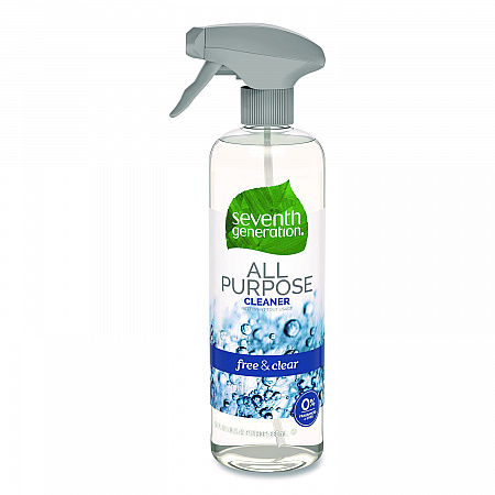 Natural All-Purpose Cleaner, Free and Clear/Unscented, 23 oz Trigger Spray Bottle, 8/Carton (44713CT)
