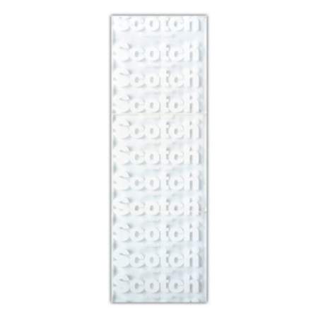 Scotch Restickable Mounting Tabs, Removable, Holds Up to 1 lb, 1 x 3, Clear, 6/Pack (R101)