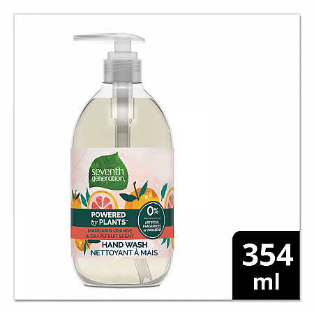 Natural Hand Wash, Mandarin Orange and Grapefruit Scent, 12 oz, 8/Carton (22925CT)