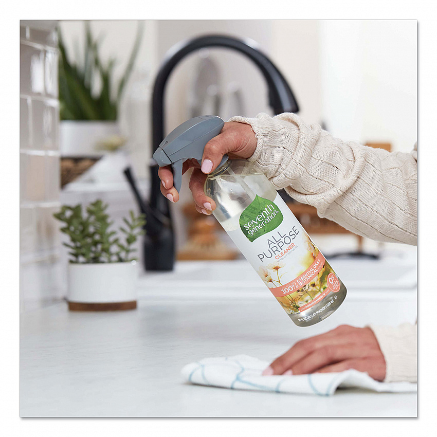 Natural All-Purpose Cleaner, Morning Meadow Scent, 23 oz Trigger Spray Bottle, 8/Carton (44714CT)