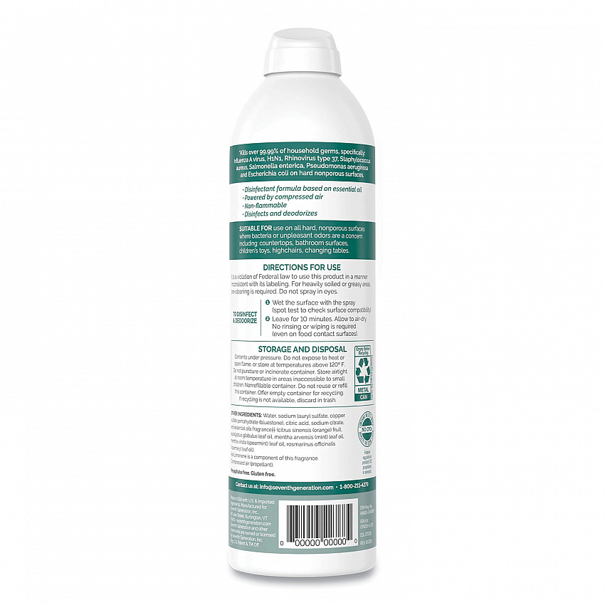 Disinfectant Sprays, Eucalyptus/Spearmint/Thyme Scent, 13.9 oz Spray Bottle, 8/Carton (22981)