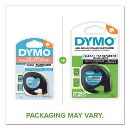DYMO LetraTag Plastic Label Tape Cassette, 0.5" x 13 ft, Clear (16952)