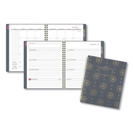 AT-A-GLANCE Badge Medallion Weekly/Monthly Planner, Badge Medallion Artwork, 8.5 x 5.5, Gray/Gold Cover, 13-Month (Jan-Jan): 2022-2023 (1565M805)