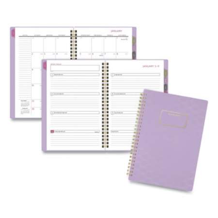 AT-A-GLANCE Badge Wave Weekly/Monthly Planner, Badge Wave Artwork, 8.5 x 5.5, Lavender Cover, 13-Month (Jan to Jan): 2022 to 2023 (1565W200)