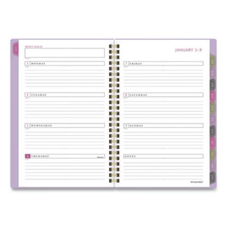 AT-A-GLANCE Badge Wave Weekly/Monthly Planner, Badge Wave Artwork, 8.5 x 5.5, Lavender Cover, 13-Month (Jan to Jan): 2022 to 2023 (1565W200)