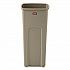 Untouchable Square Waste Receptacle, 23 gal, Plastic, Beige (356988BG)