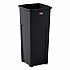 Untouchable Square Waste Receptacle, 23 gal, Plastic, Black (356988BK)
