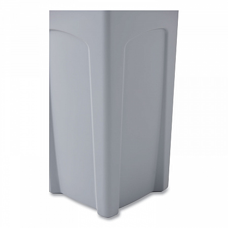 Untouchable Square Waste Receptacle, 23 gal, Plastic, Gray (356988GY)