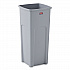 Untouchable Square Waste Receptacle, 23 gal, Plastic, Gray (356988GY)