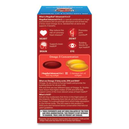 MegaRed Advanced 4-in-1 Omega-3 Softgel, 900 mg, 40 Count (96399)
