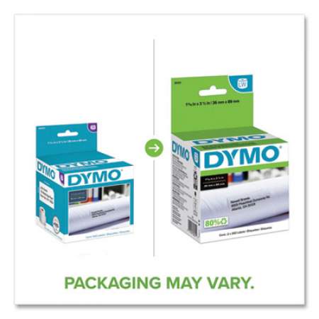 DYMO LabelWriter Address Labels, 1.4" x 3.5", White, 260 Labels/Roll, 2 Rolls/Pack (30321)