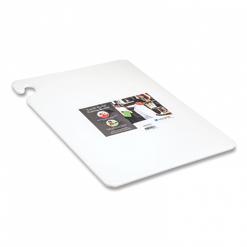 Cut-N-Carry Color Cutting Boards, Plastic, 20 x 15 x 0.5, White (CB152012WH)