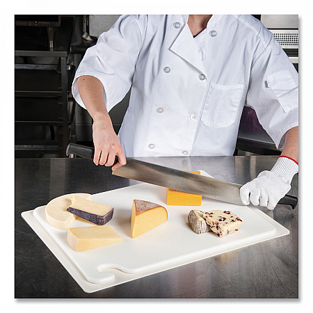 Cut-N-Carry Color Cutting Boards, Plastic, 20 x 15 x 0.5, White (CB152012WH)