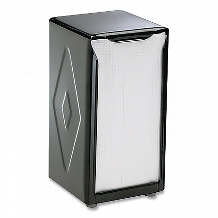 Tabletop Napkin Dispenser, Tall Fold, 3.75 x 4 x 7.5, Black (H900BK)